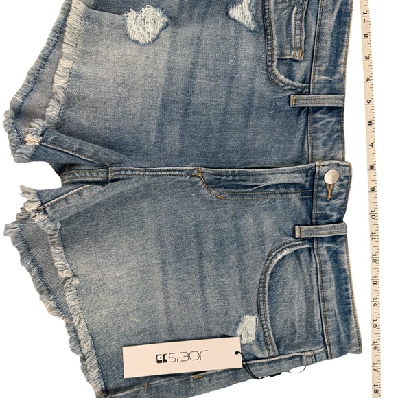 Joe's Jeans Blue Distressed Jean Shorts Casual Summer Style - Picture 7 of 10